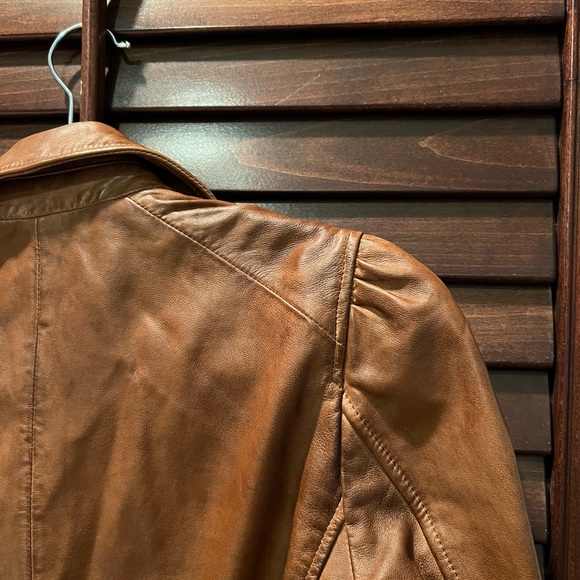 Lucky Brand Women's Tan Leather Jacket - Picture 5 of 6